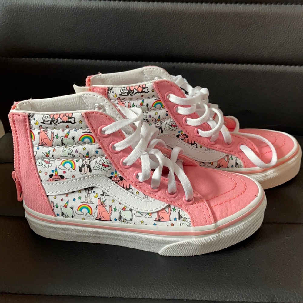 Vans Girls Pink Unicorn Sneakers Size 11